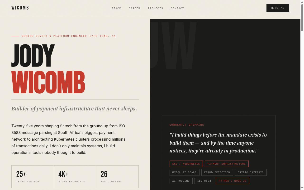 Screenshot of jody.wicomb.co.za
