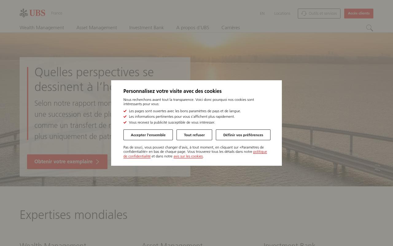 Screenshot of ubs.com