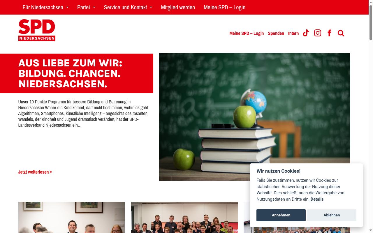 Screenshot of spdnds.de