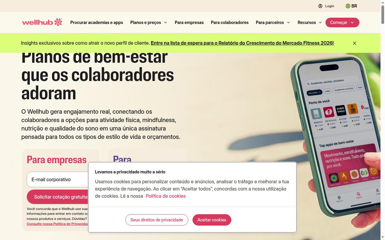 Screenshot of wellhub.com