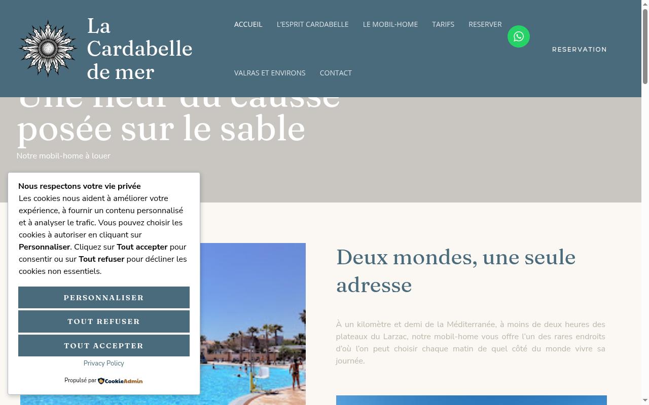 Screenshot of lacardabelledemer.fr