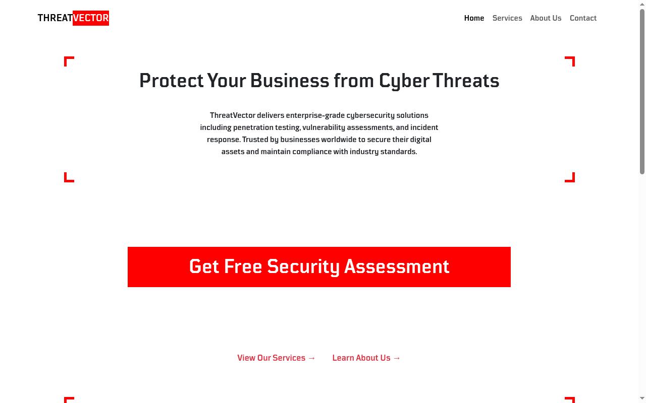 Screenshot of threatvector.tech