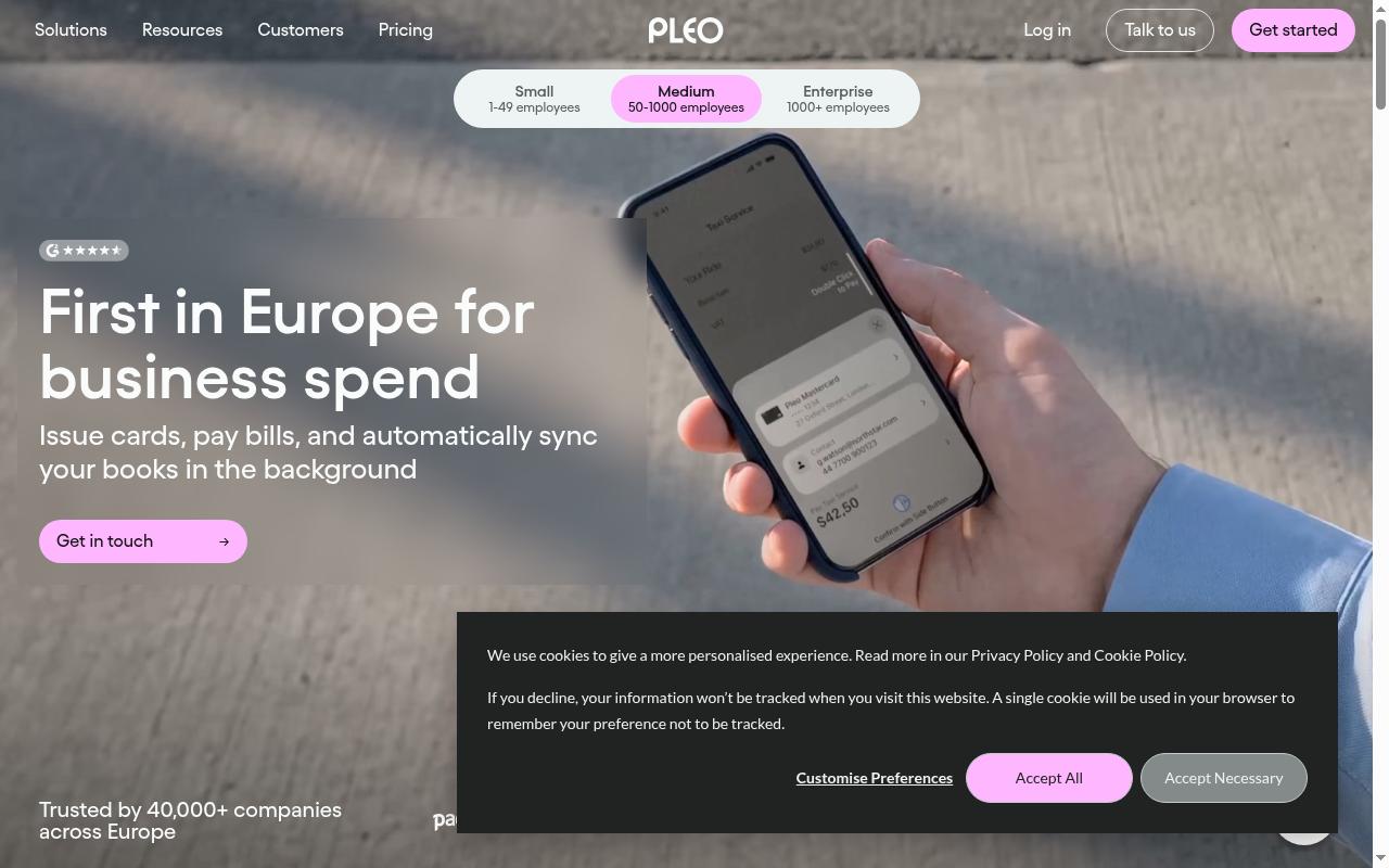 Screenshot of pleo.io