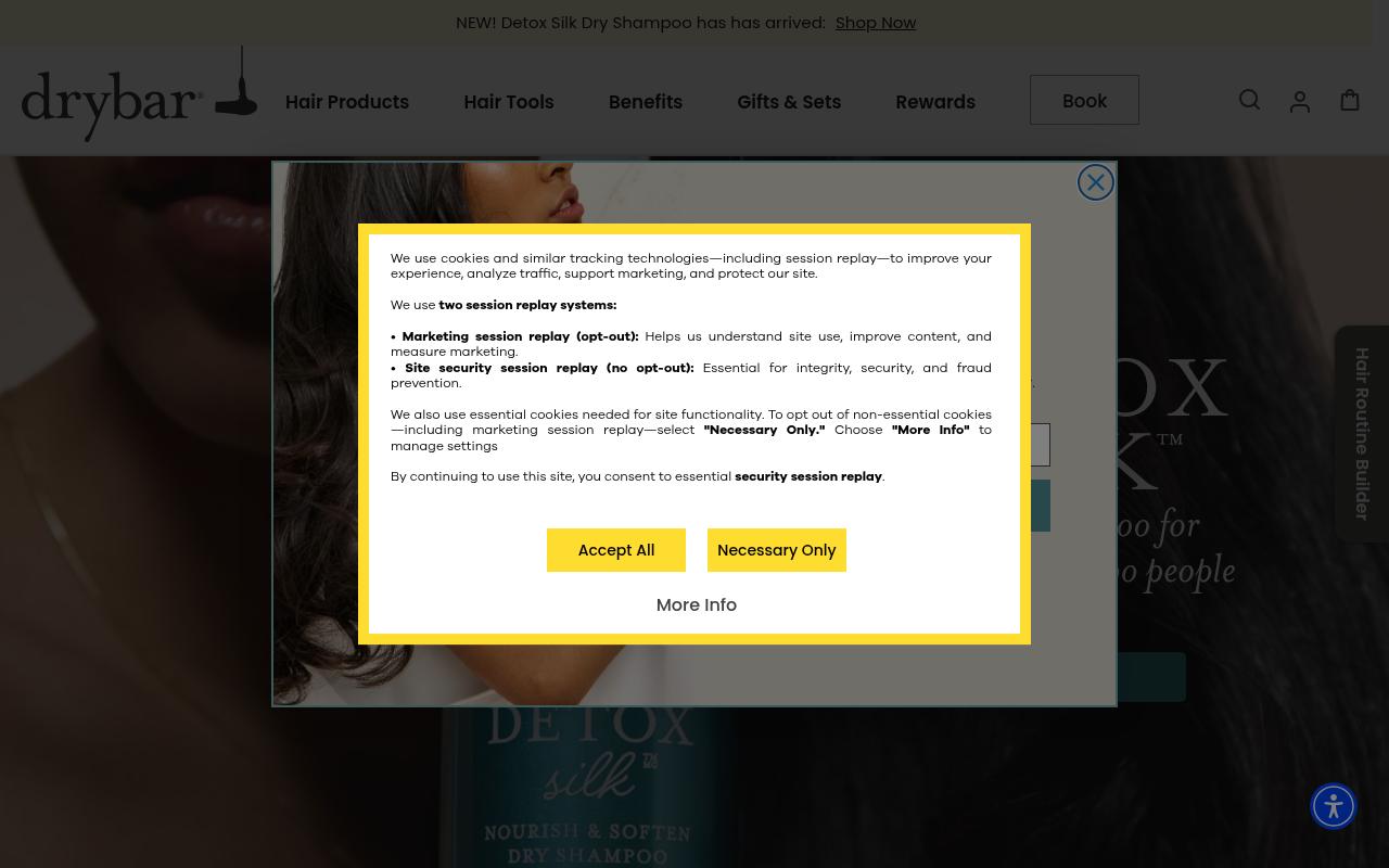 Screenshot of drybar.com