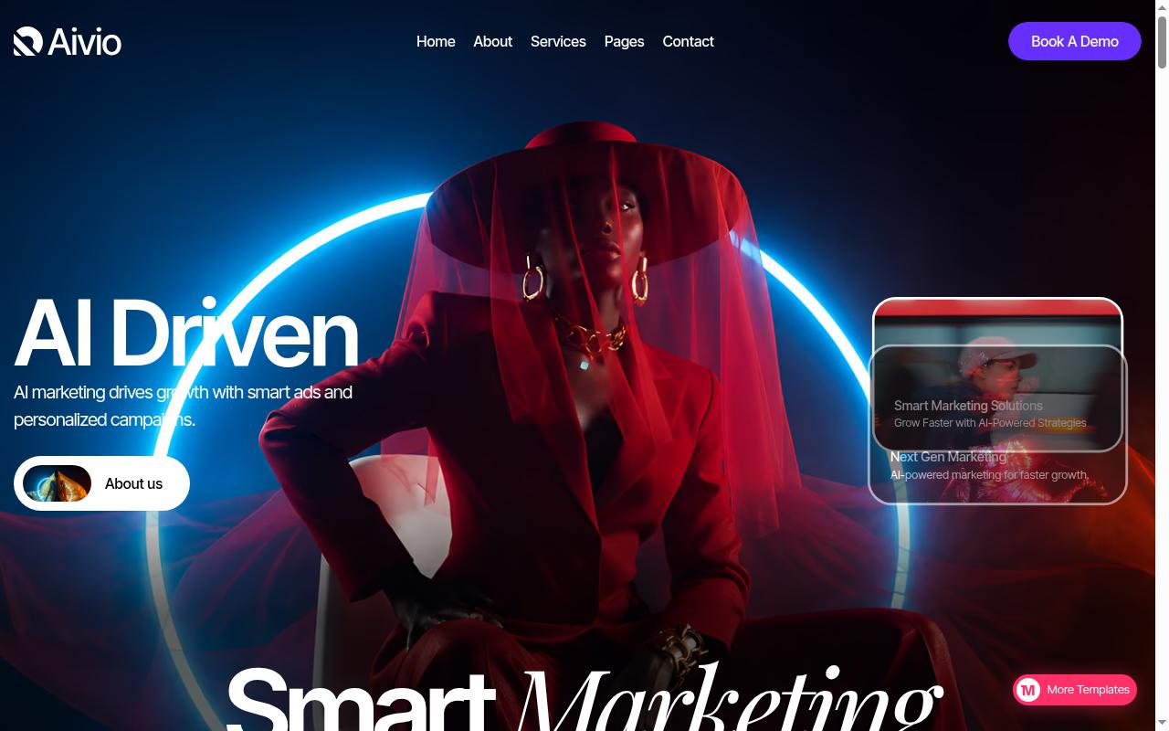 Screenshot of aivio-ttm.webflow.io