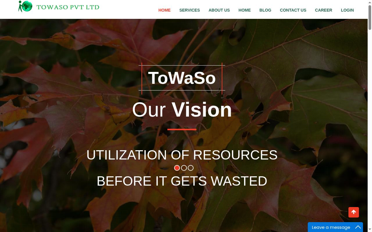 Screenshot of towaso.com