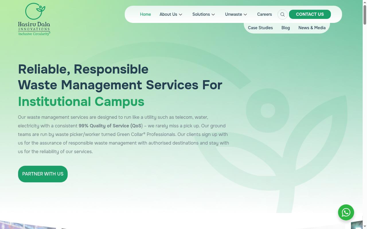 Screenshot of hasirudalainnovations.com