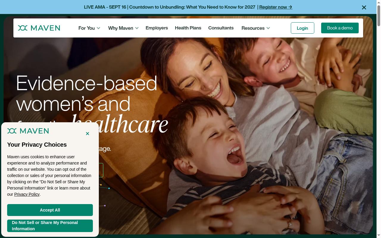 mavenclinic.com screenshot