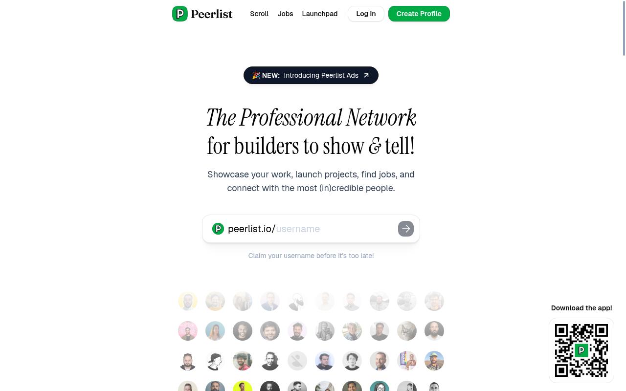 peerlist.io screenshot