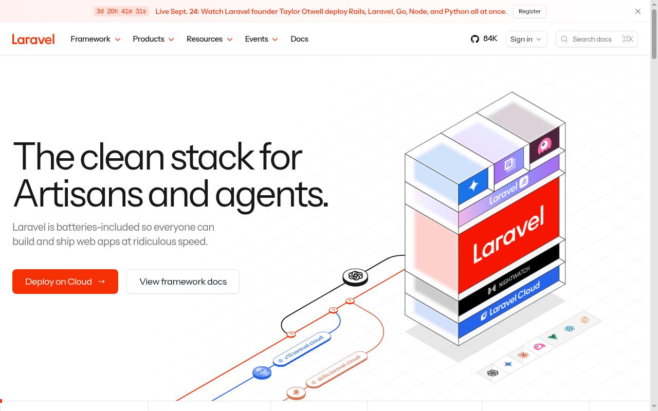laravel.com screenshot