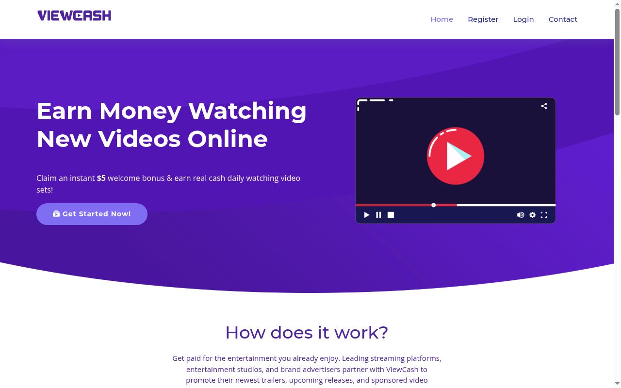 viewcash.co screenshot