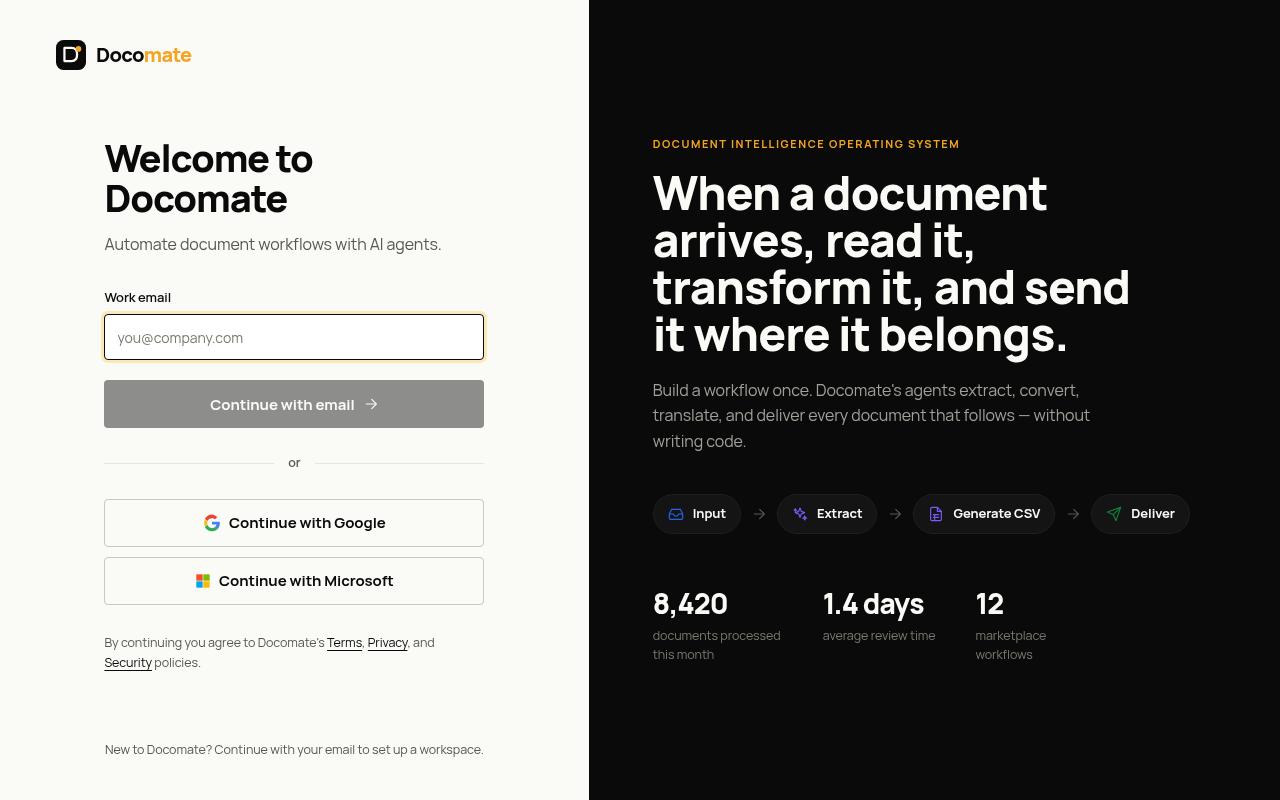 new.docomate.ai screenshot