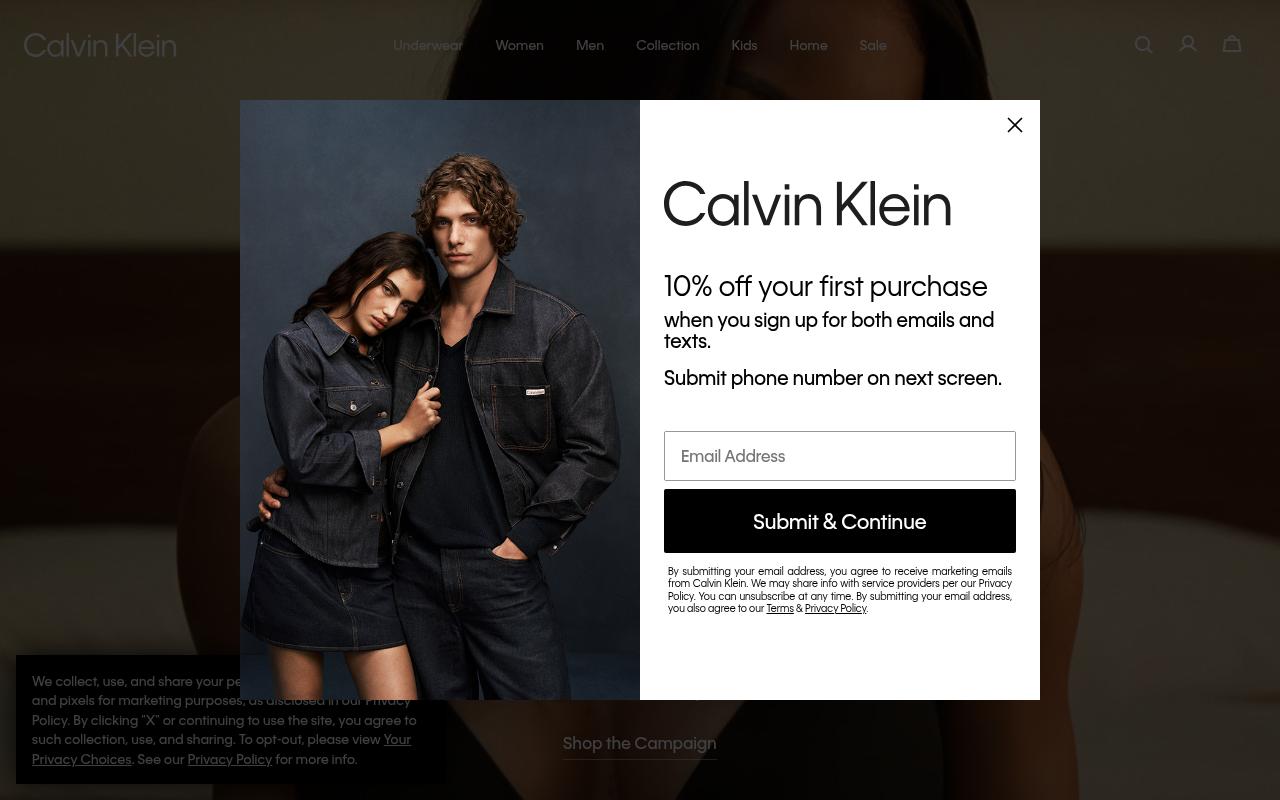 calvinklein.us screenshot