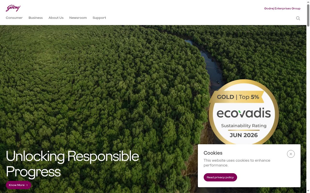 godrejenterprises.com screenshot