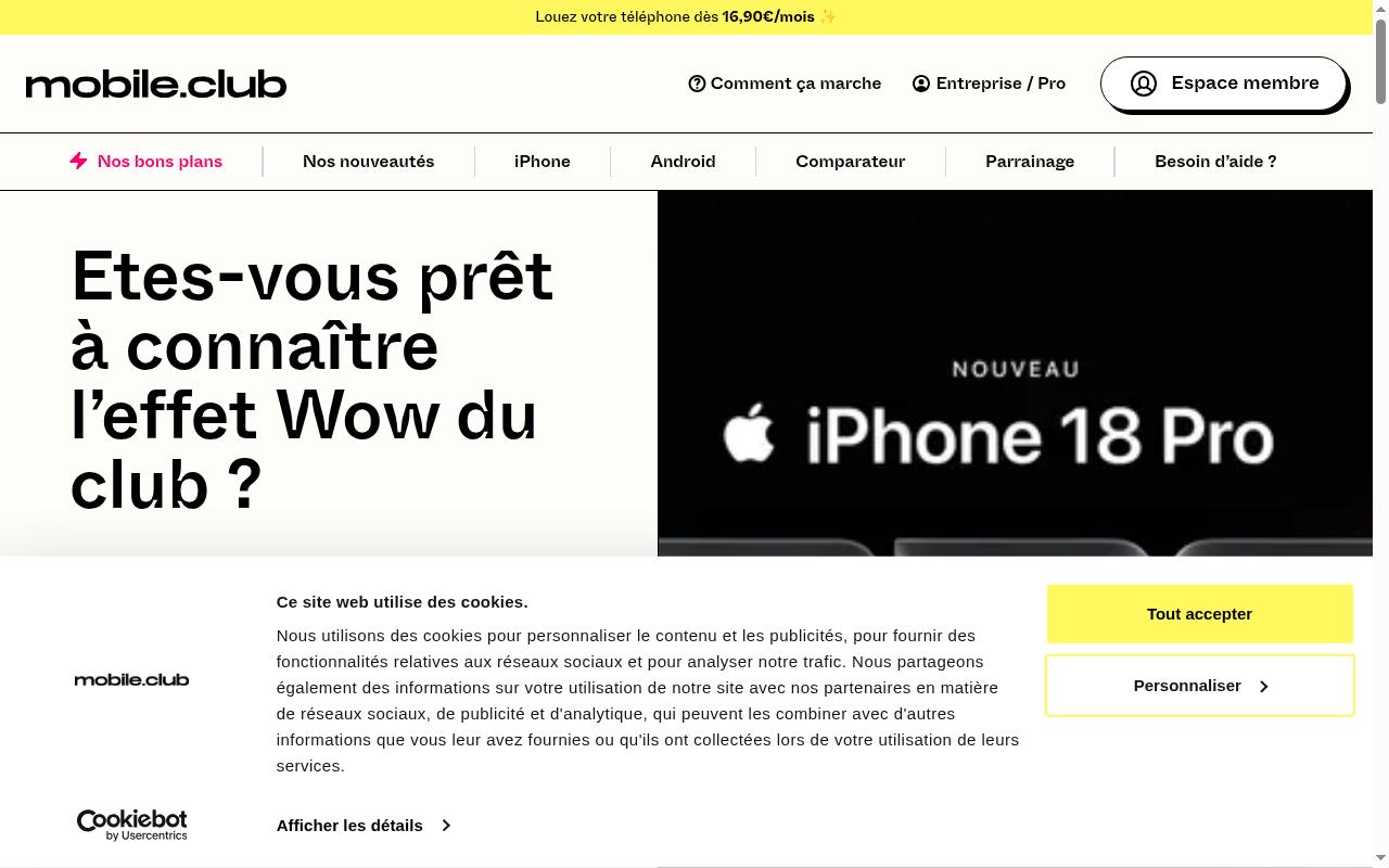 mobile.club screenshot