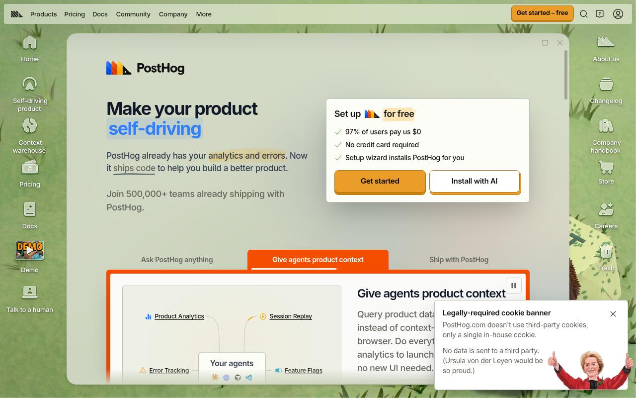 posthog.com screenshot