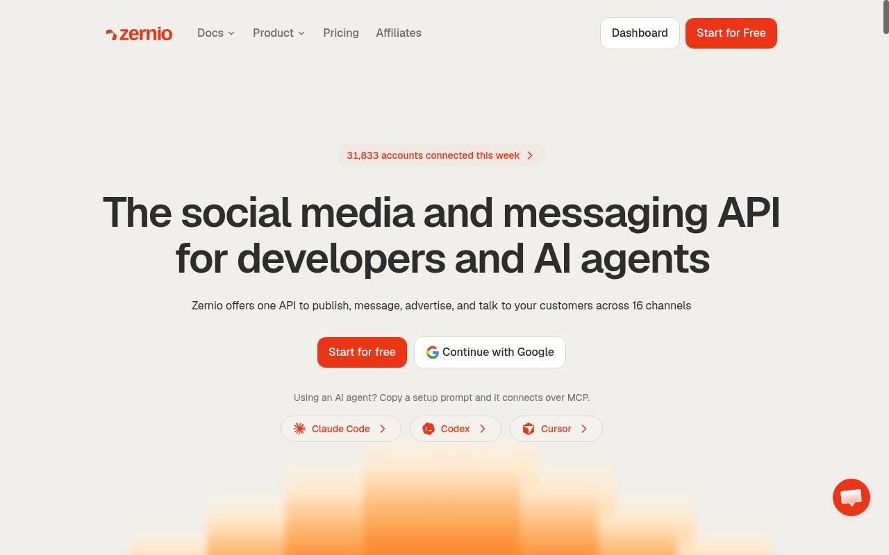 zernio.com screenshot