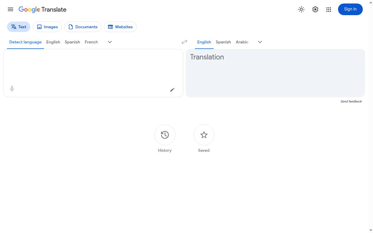 translate.google.com screenshot