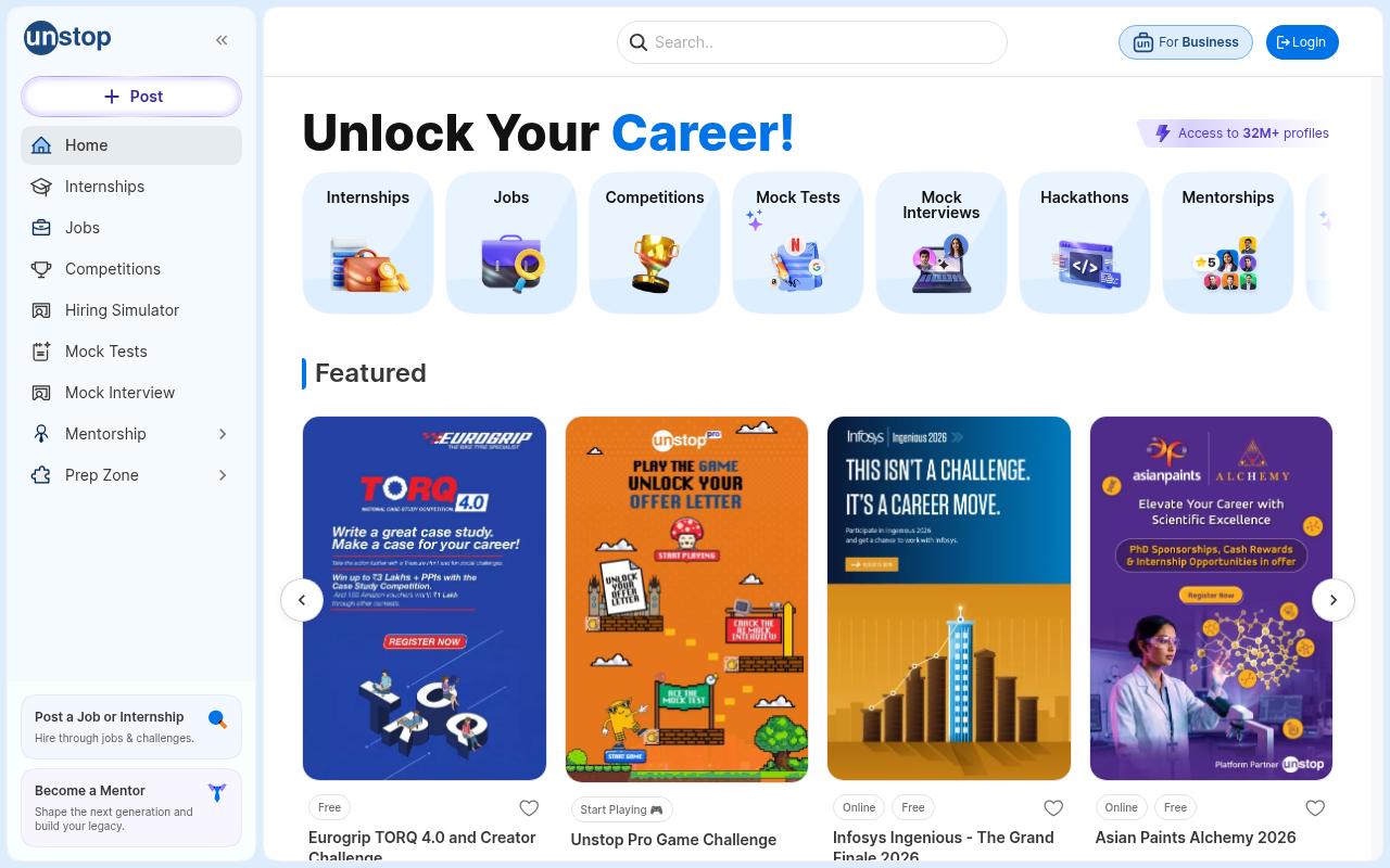 unstop.com screenshot