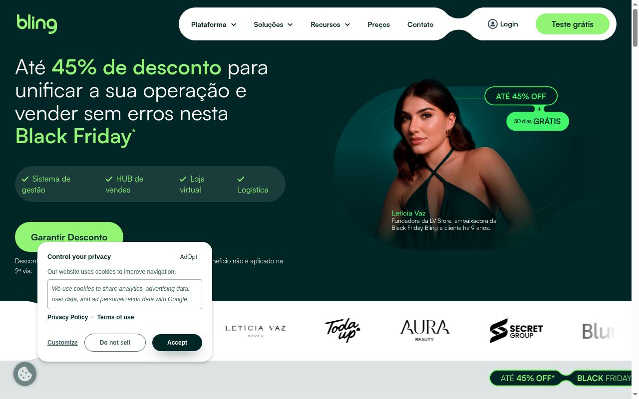 bling.com.br screenshot
