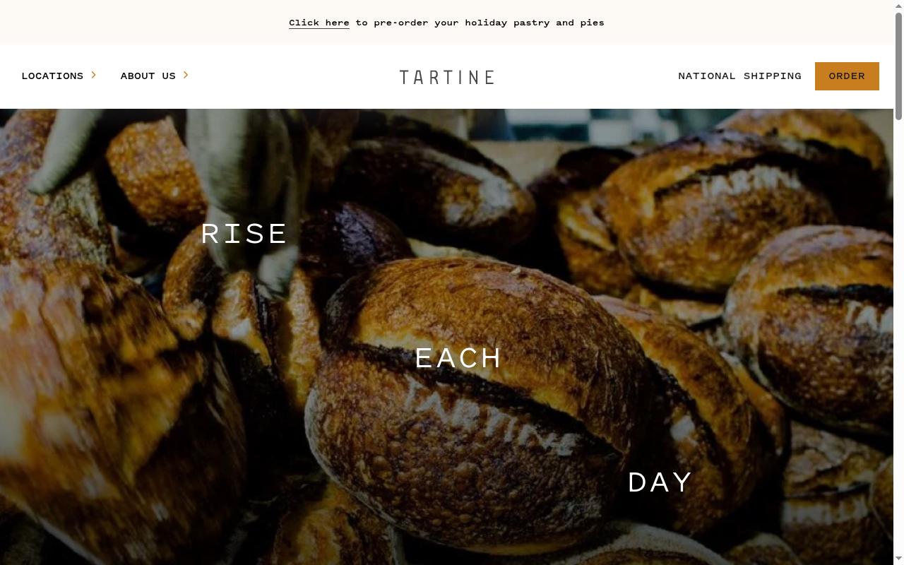 tartinebakery.com screenshot