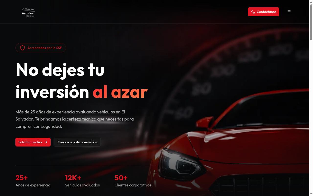 avaluos-callejas.com screenshot