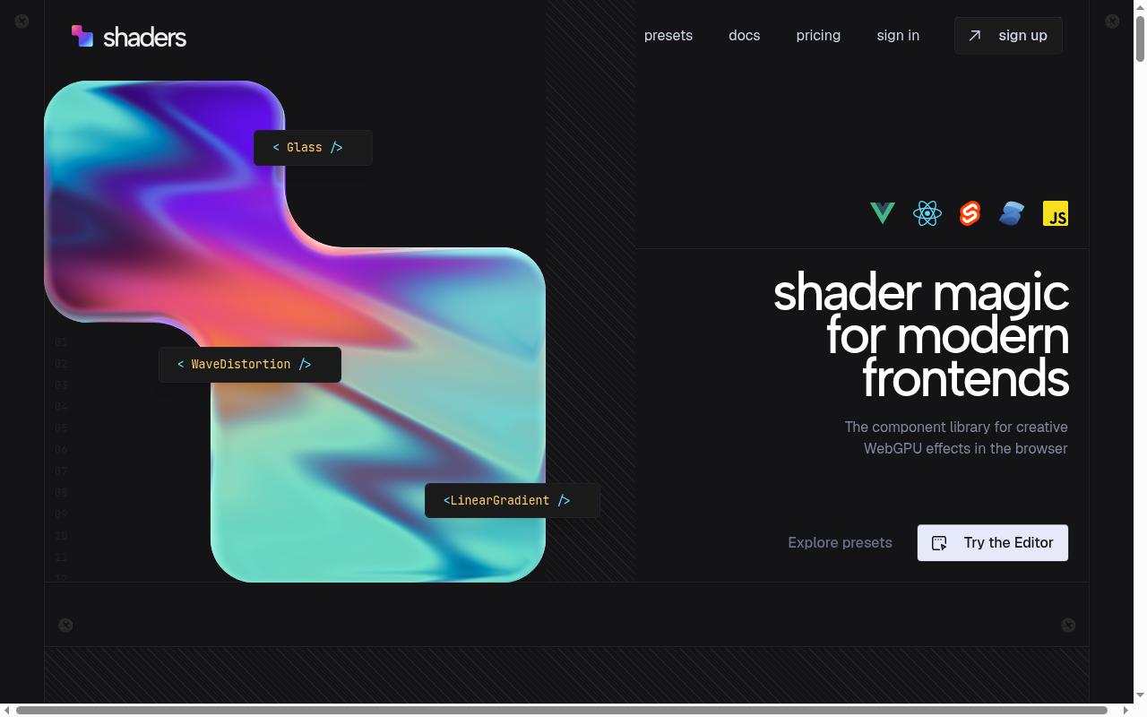 shaders.com screenshot
