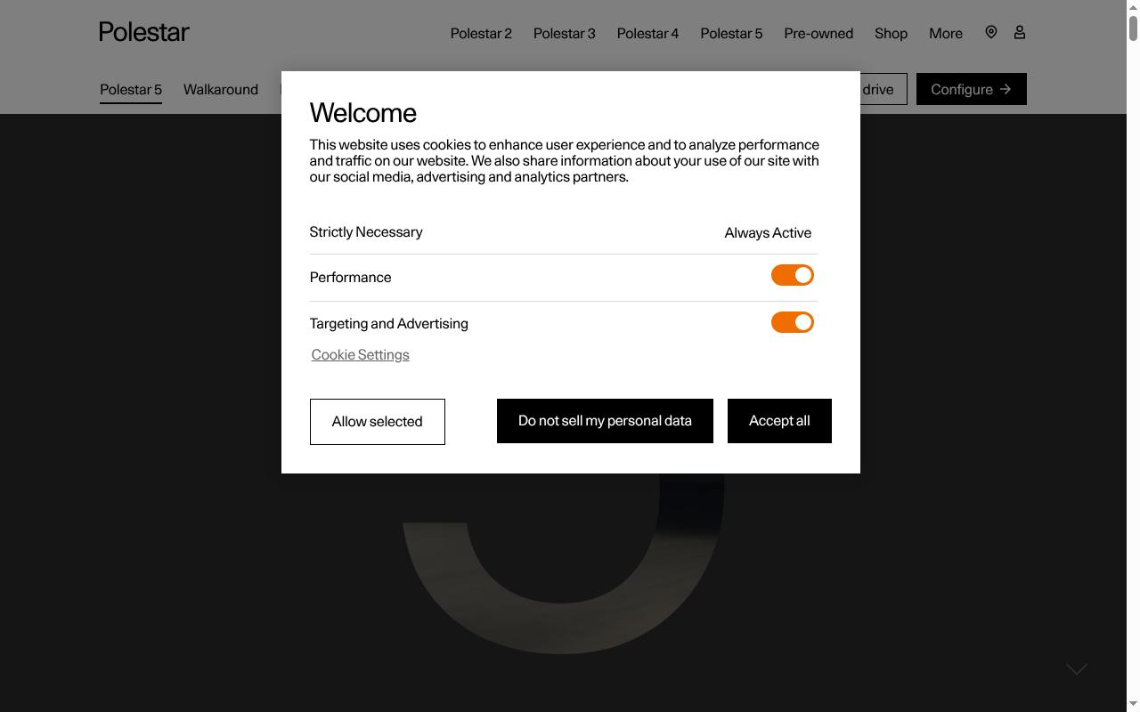 polestar.com screenshot