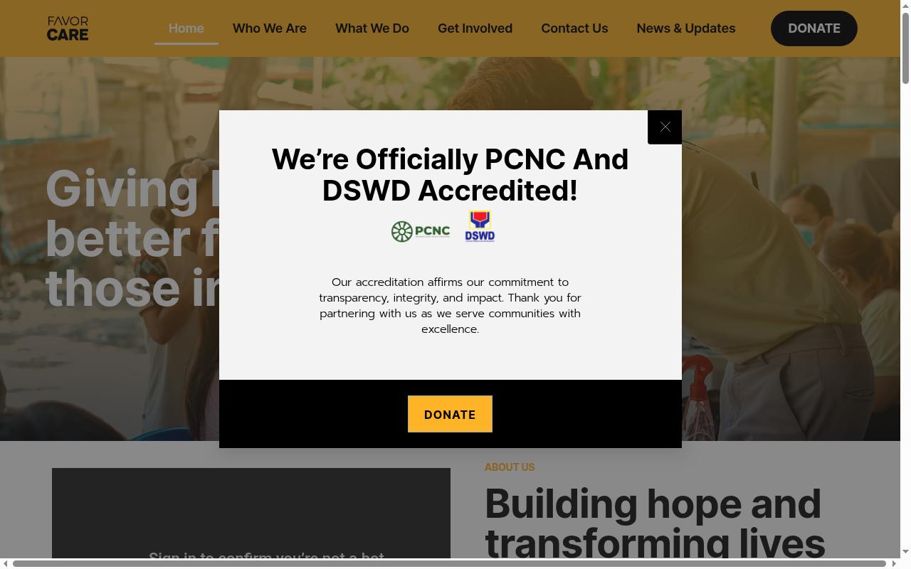 favorcare.org screenshot