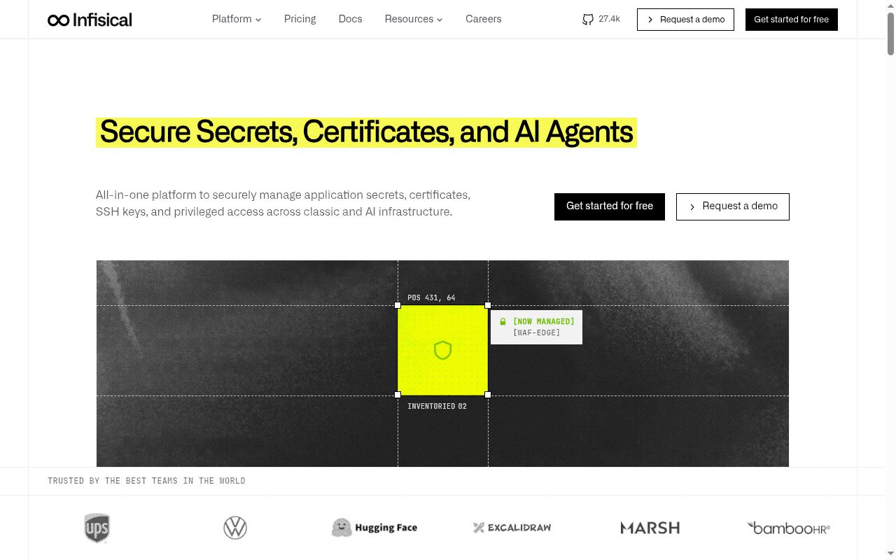 infisical.com screenshot
