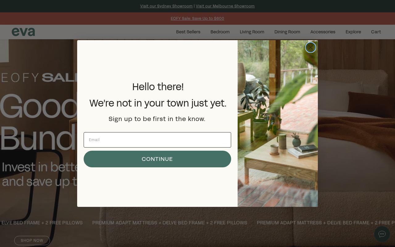 eva.com.au screenshot