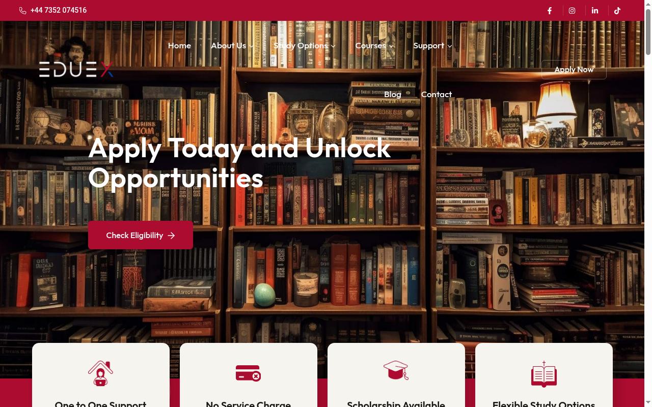 eduex.co.uk screenshot