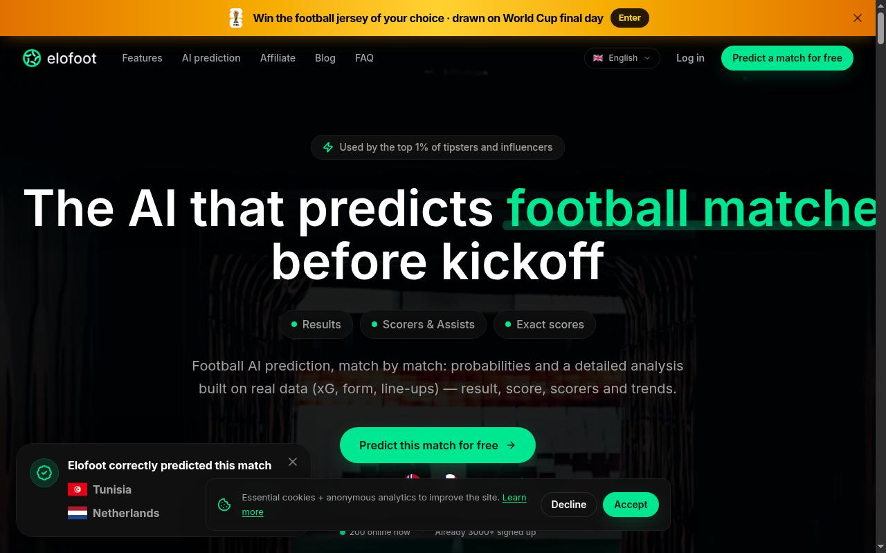 elofoot.com screenshot