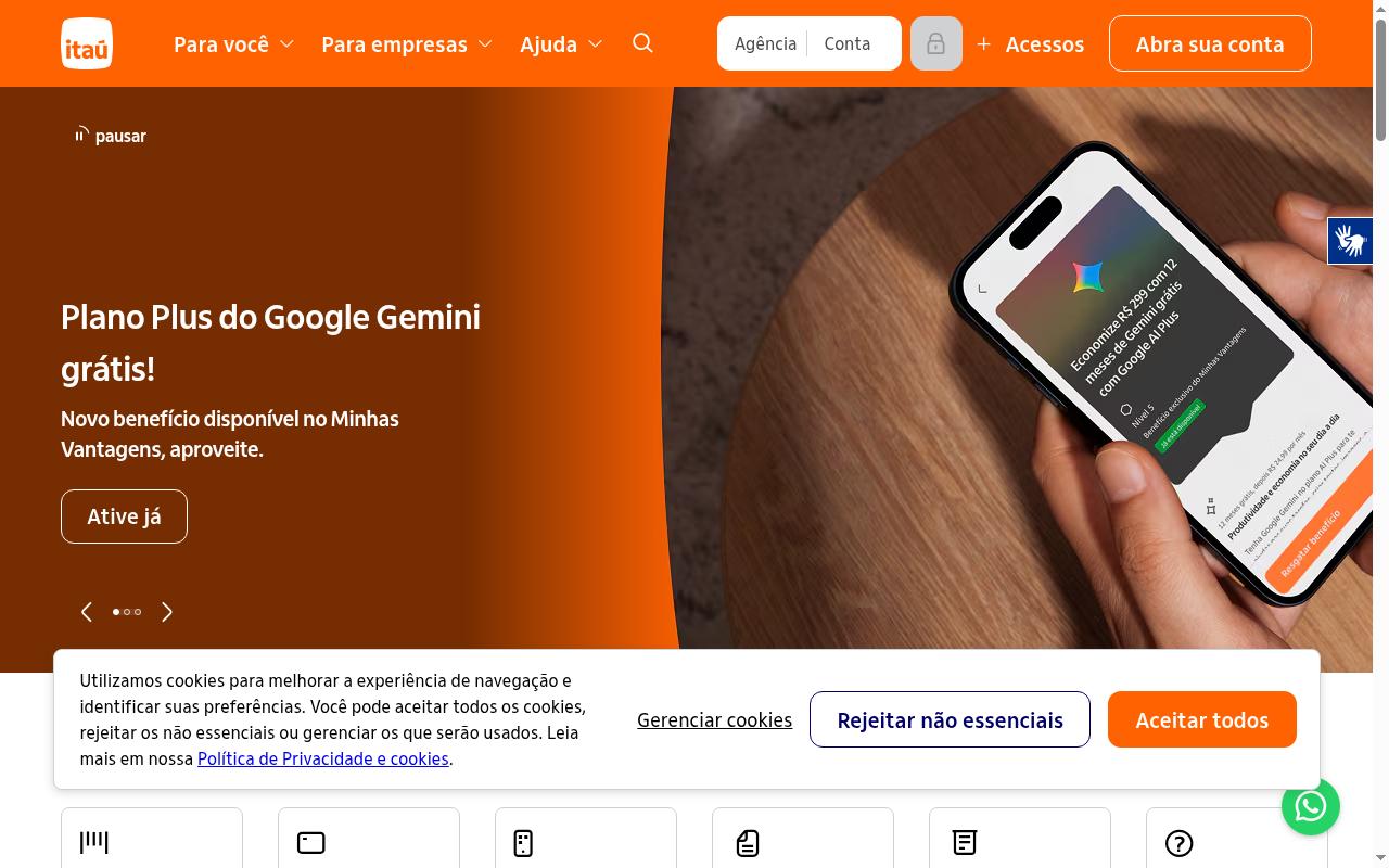 itau.com.br screenshot